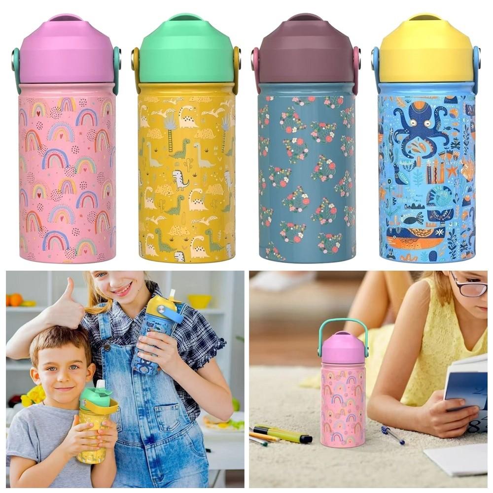 Stainless Steel Children's Water Bottle With Lid Vacuum Flask Thermo Cup  Milk Container