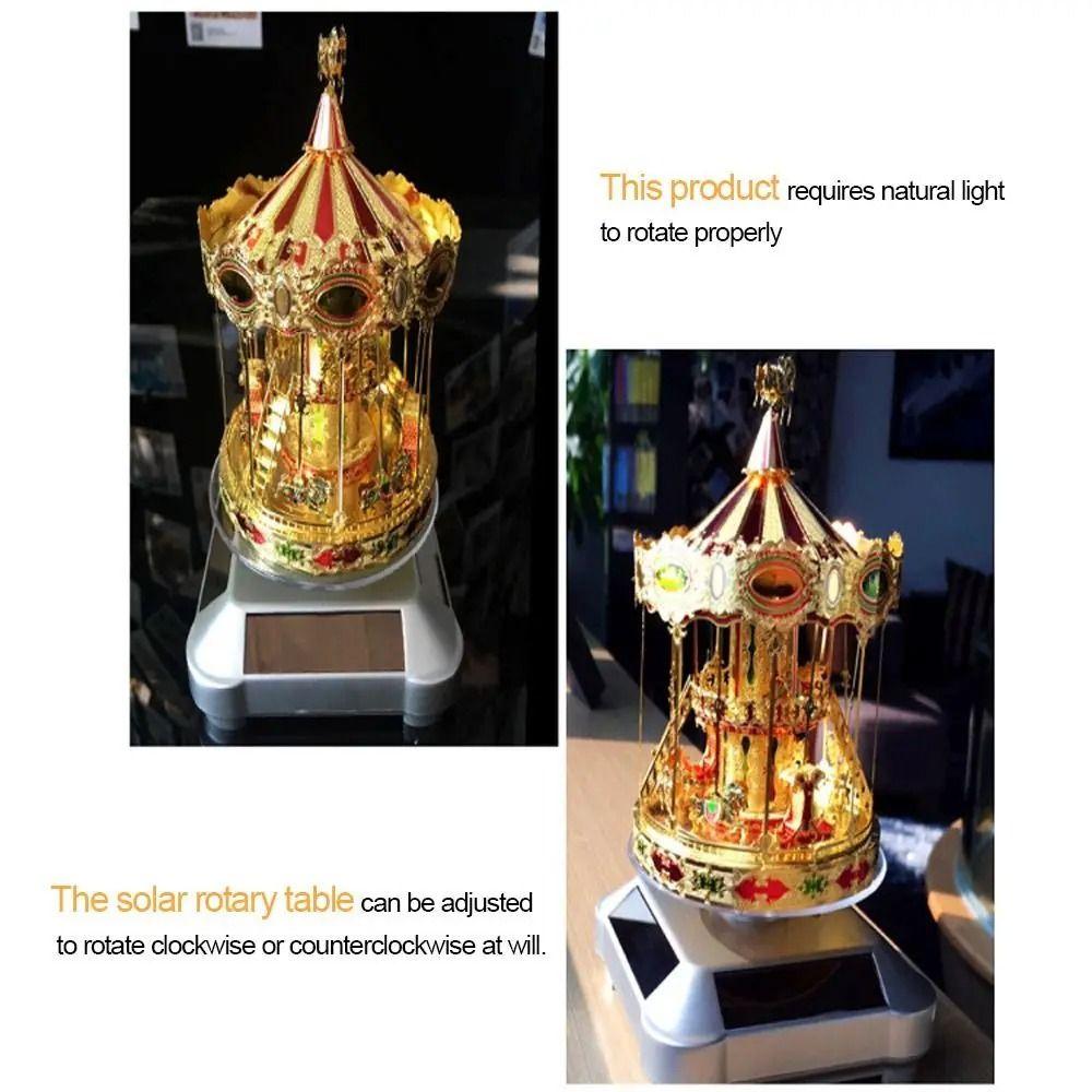 Turntable Designed Solar Jewelry Display Stand Displaying Watches Rotating Display Stand  For Shop
