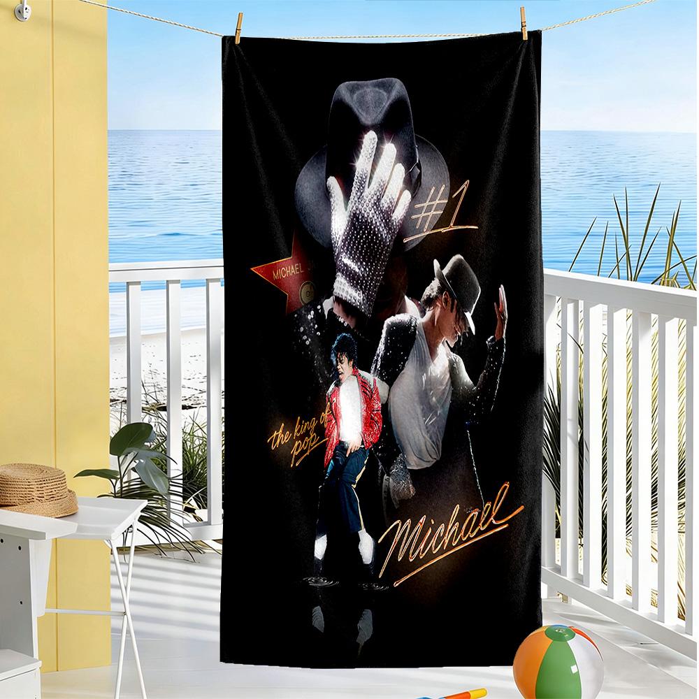 Michael Jackson Strandtuch Superweich & Saugfähig Bequem Leicht Geeignet für Sport, Reisen, Schwimmen, Yoga, Badezimmer, Strand Und Pool
