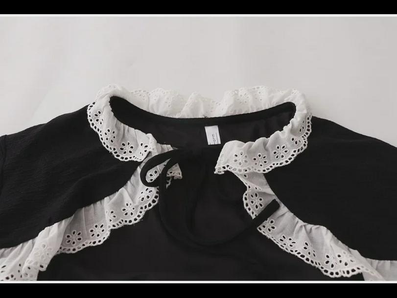 French Retro Lace-Up Cardigan with Flared Sleeves for Early Autumn