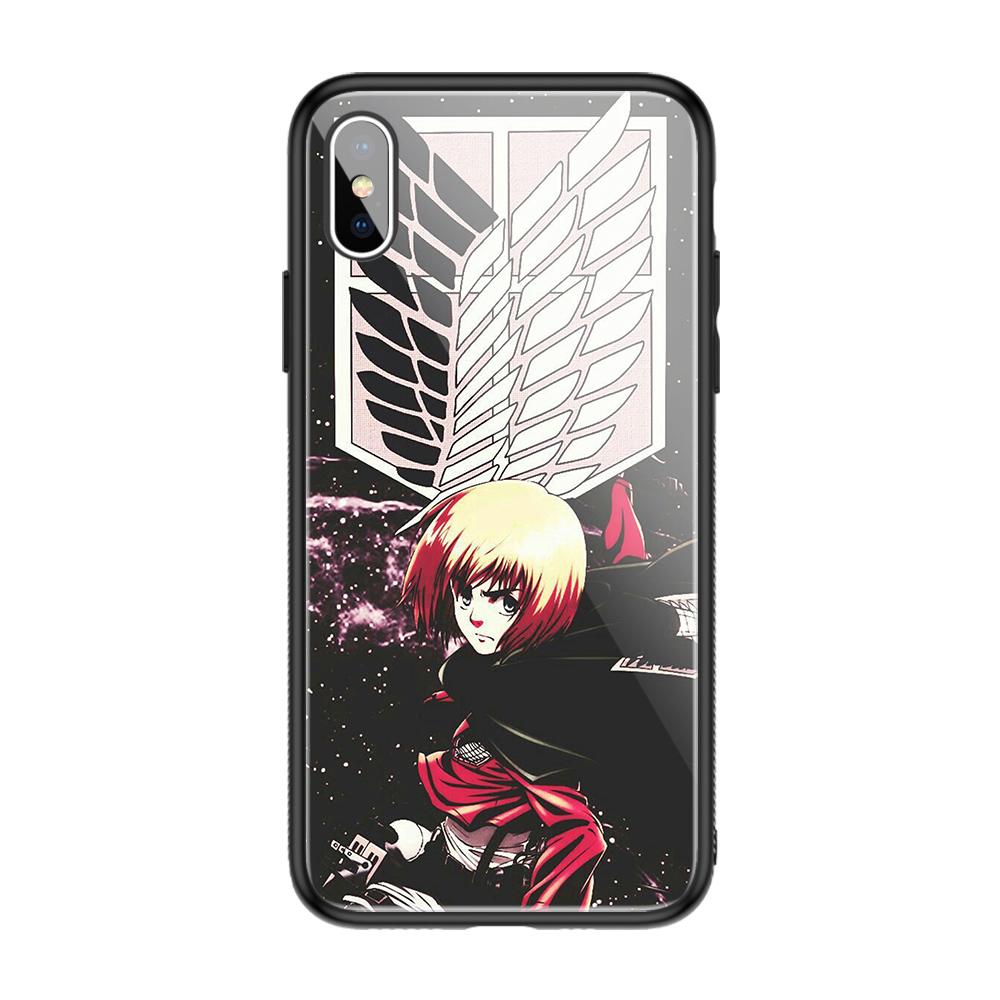 Attack On Titan Sticlă Securizată Fundas Husă Carcasă Pentru Iphone 11 12 13 14 Pro Max Mini 6 6s 7 8 14 Plus X Xr Xs Max Se2020