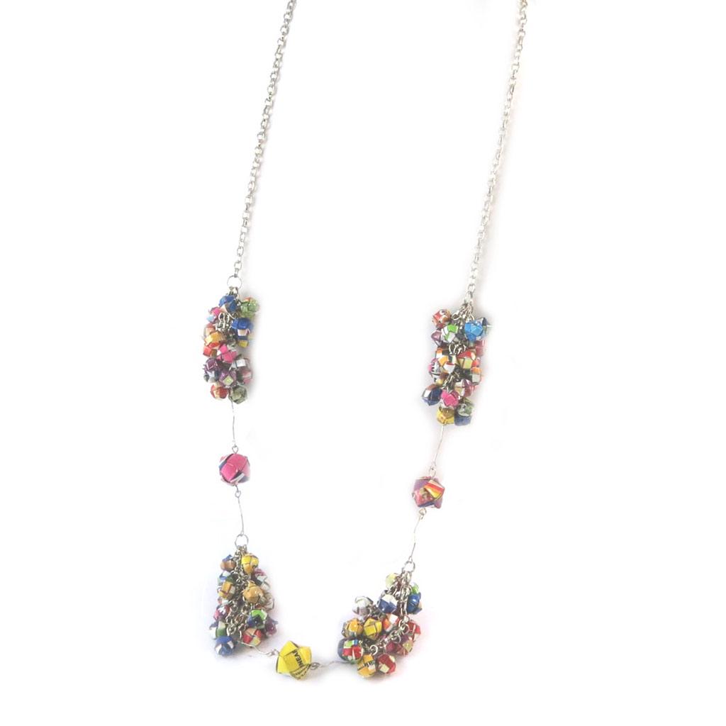 Les Trésors De Lily [N9574] - Multicolored 'New Life' Handmade Leather Long Necklace (handmade)