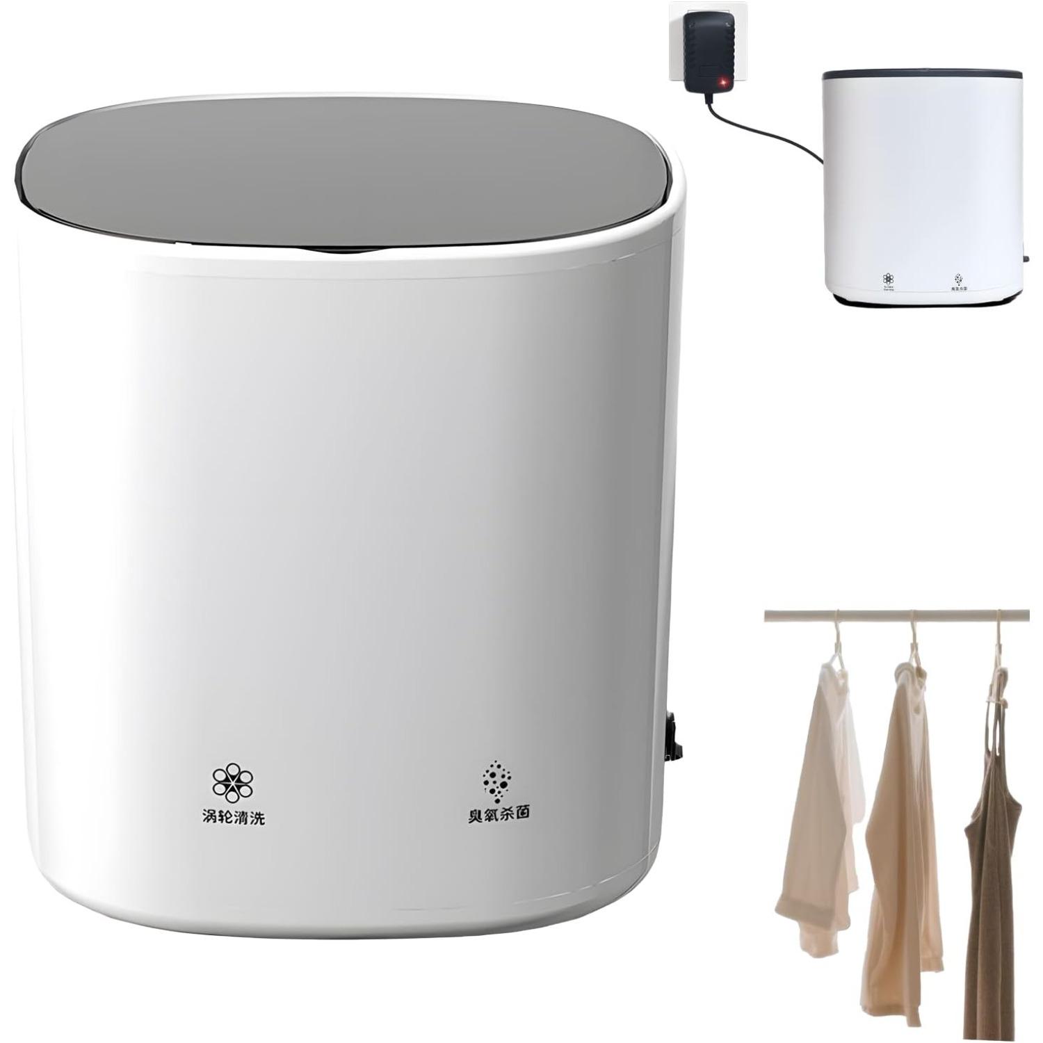 Mini Automatic Underwear Washing Machine, Portable Mini Washing Machine, Deep Cleans Underwear,Baby Clothes,Small Laundry,Automatic Spin Dry