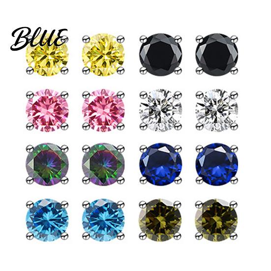 Fashion Jewelry For Women Zirconia Stud Earrings One Carat Main