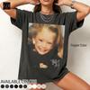 Camiseta Gráfica com Rosto de Hilary Duff – Camiseta de Fã de Celebridade RZ