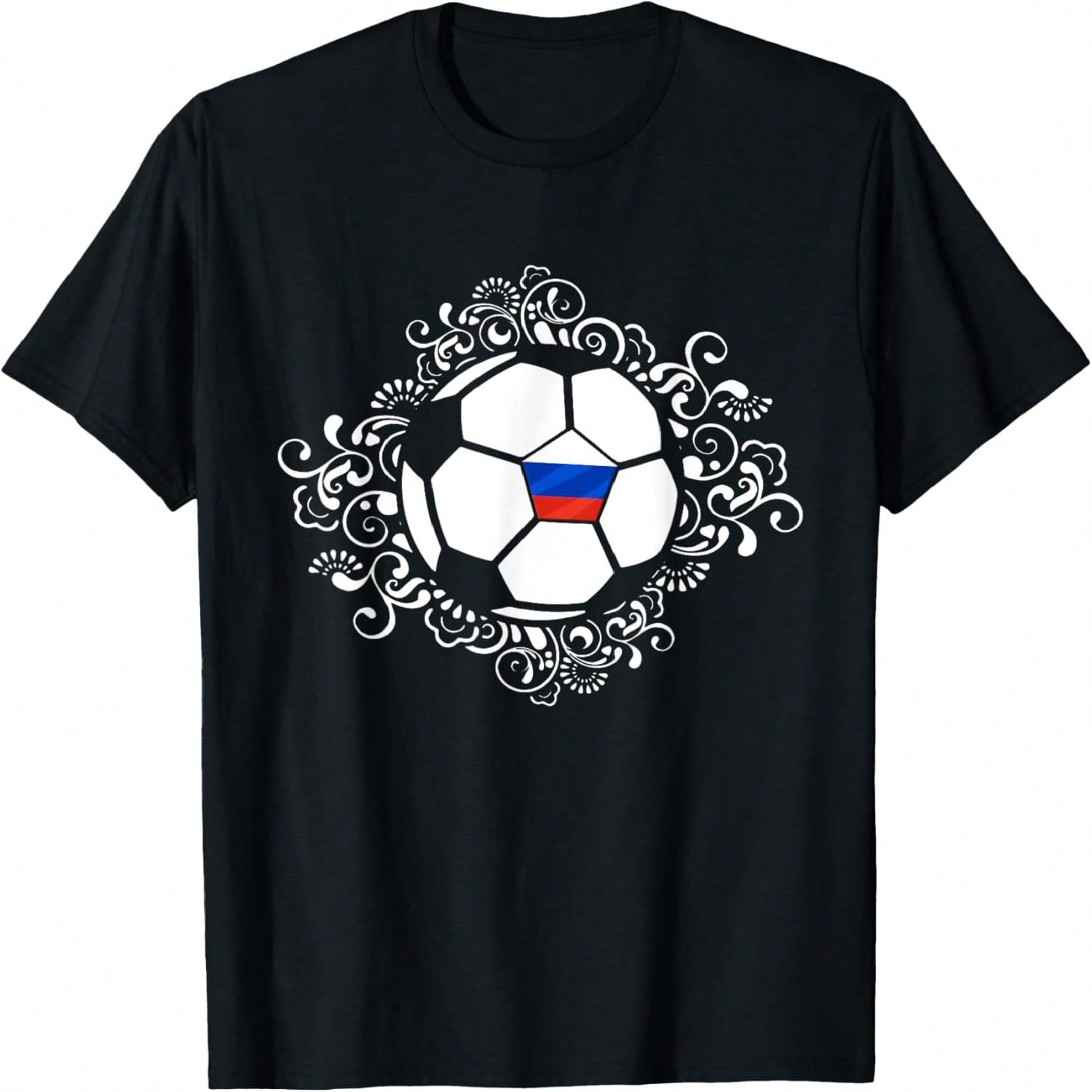 Floral Russia Soccer Fans Jersey Russian Football Lovers Art T-Shirt S разноцветный