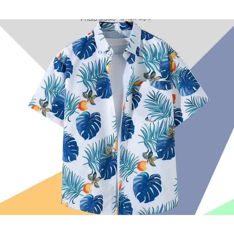 Men's Casual Shirt Printed Short-sleeved Shirt Suitable for Outdoor Sports