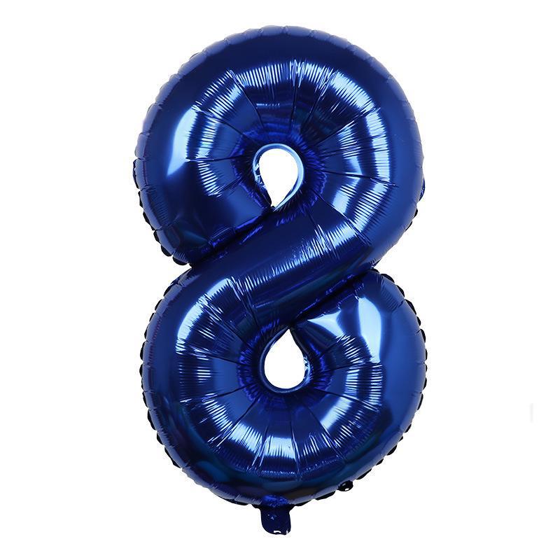 32 Inch Digital Aluminum Film Balloon, Medium Digital Gold Silver Red Black Gradual Change Color Birthday Decoration Wedding Party Balloon