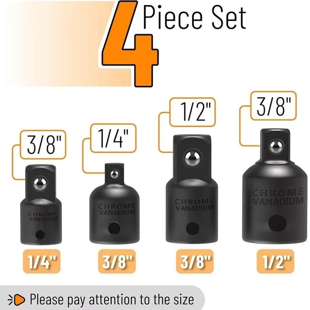 3/8 Inch Drive Universal Socket Joint 1/4 Inch Drive Swivel Impact Adapter  for Construction Work