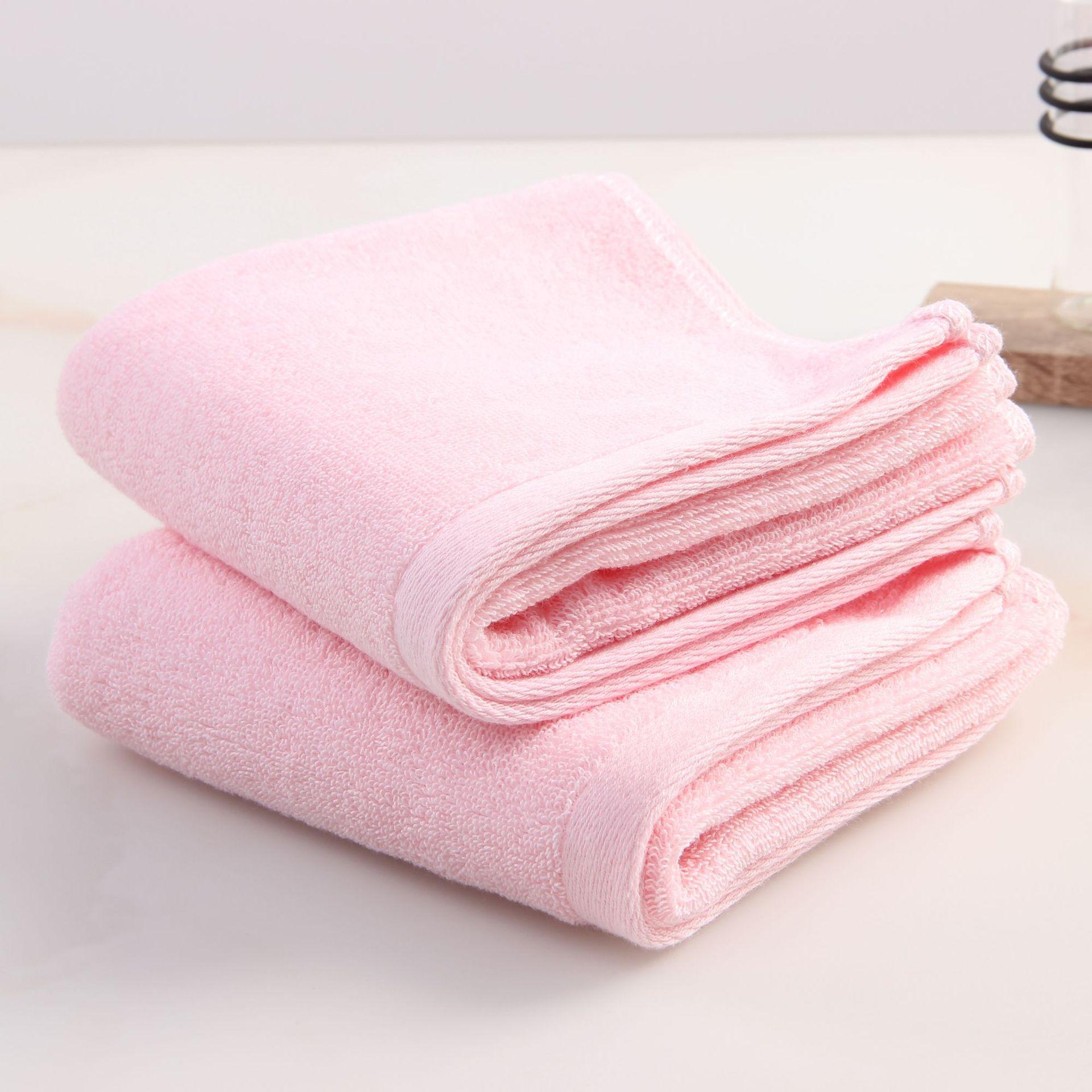 

Towel Pure Cotton Thickened Soft Water Moisture-wicking Adult Face Washing Plain Color Gift for Home Use Durable 75*35cm