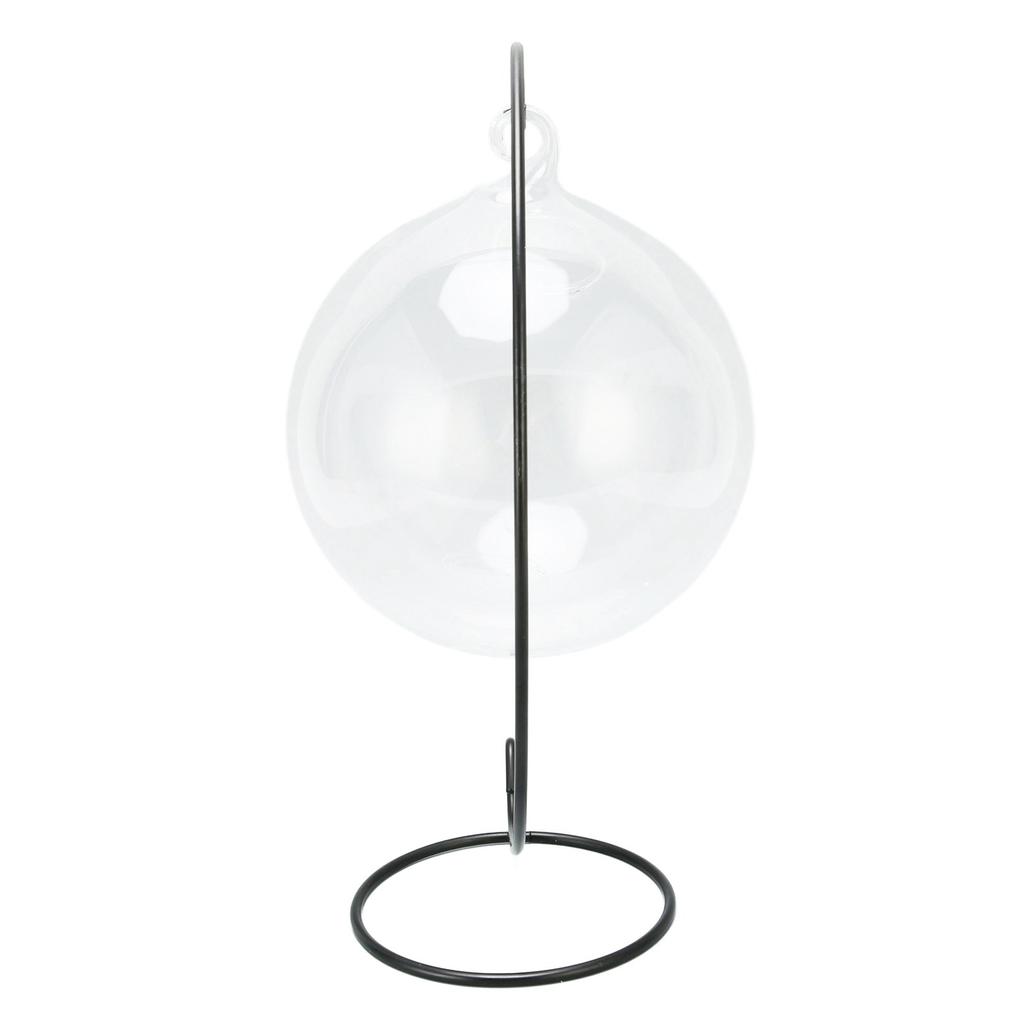 Hanging Glass Fish Tank Transparent Desktop Hanging Glass Fish Bowl with Stand for Office Home Decoration