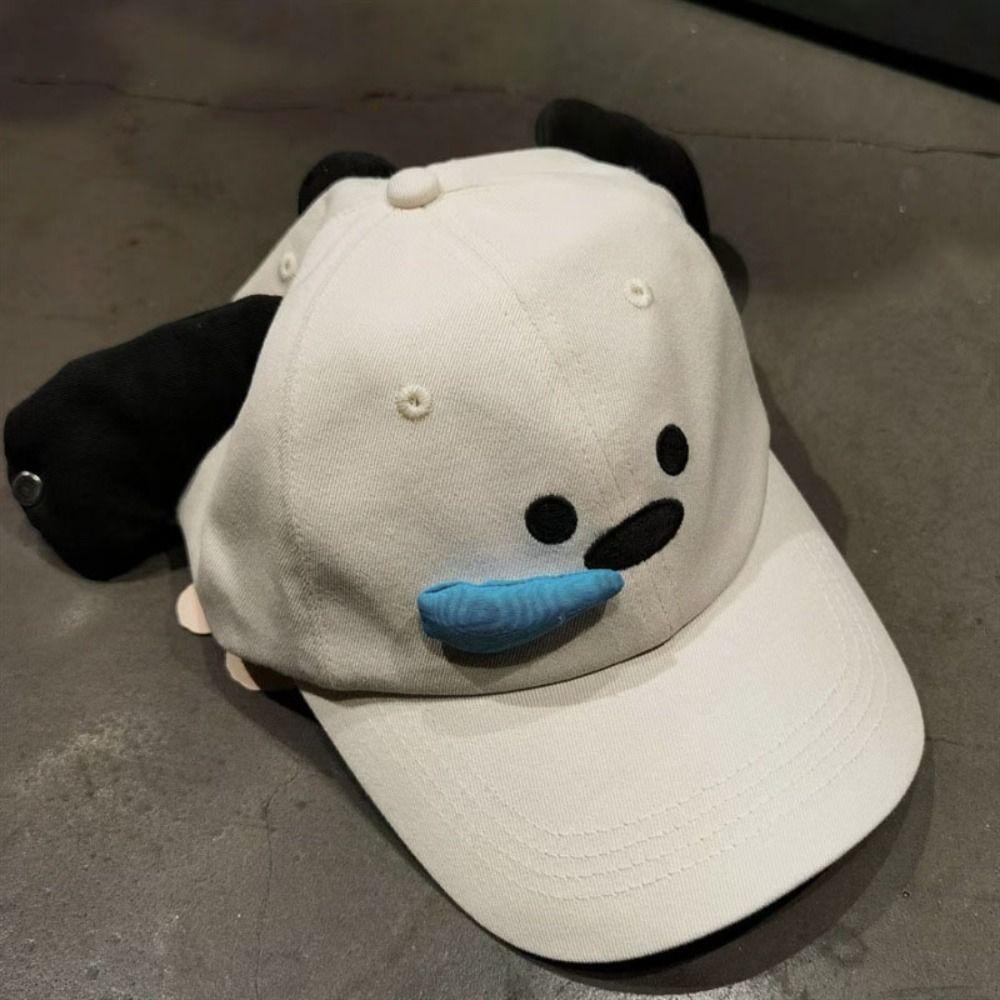 Runny Nose Dog Baseball Cap Korean Style Peaked Cap Casual Cartoon Sun Hat Men