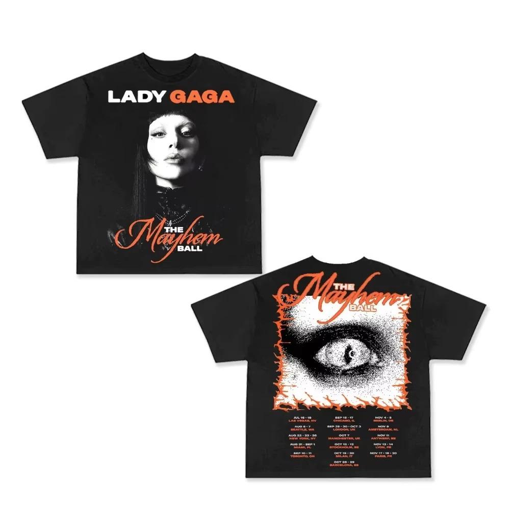 

Хлопковая футболка с принтом Lady Gaga для мужчин и женщин, летняя, с коротким рукавом, модный бренд, футболка, роскошная, повседневная, винтажная, ретро, Y2k+, топы 4XL