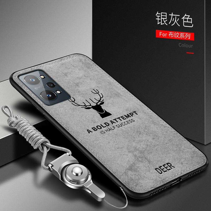 OPPO Realme için GT2 Pro Kılıf Lüks Yumuşak Silikon + Sert kumaş Geyik Ince Korumak arka kapak Kılıf Realme için GT NEO 2 GT 2 2Pro