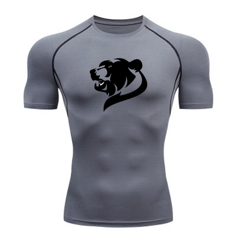 Men's Compression Quick Dry Workout T-Shirt, Stylish Black B