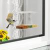 Vogelfutterspender fürs Fenster mit Saugnäpfen, transparenter Wildvogelfutterspender mit abnehmbarer Samen- und Wasserschale zur Vogelbeobachtung im Freien