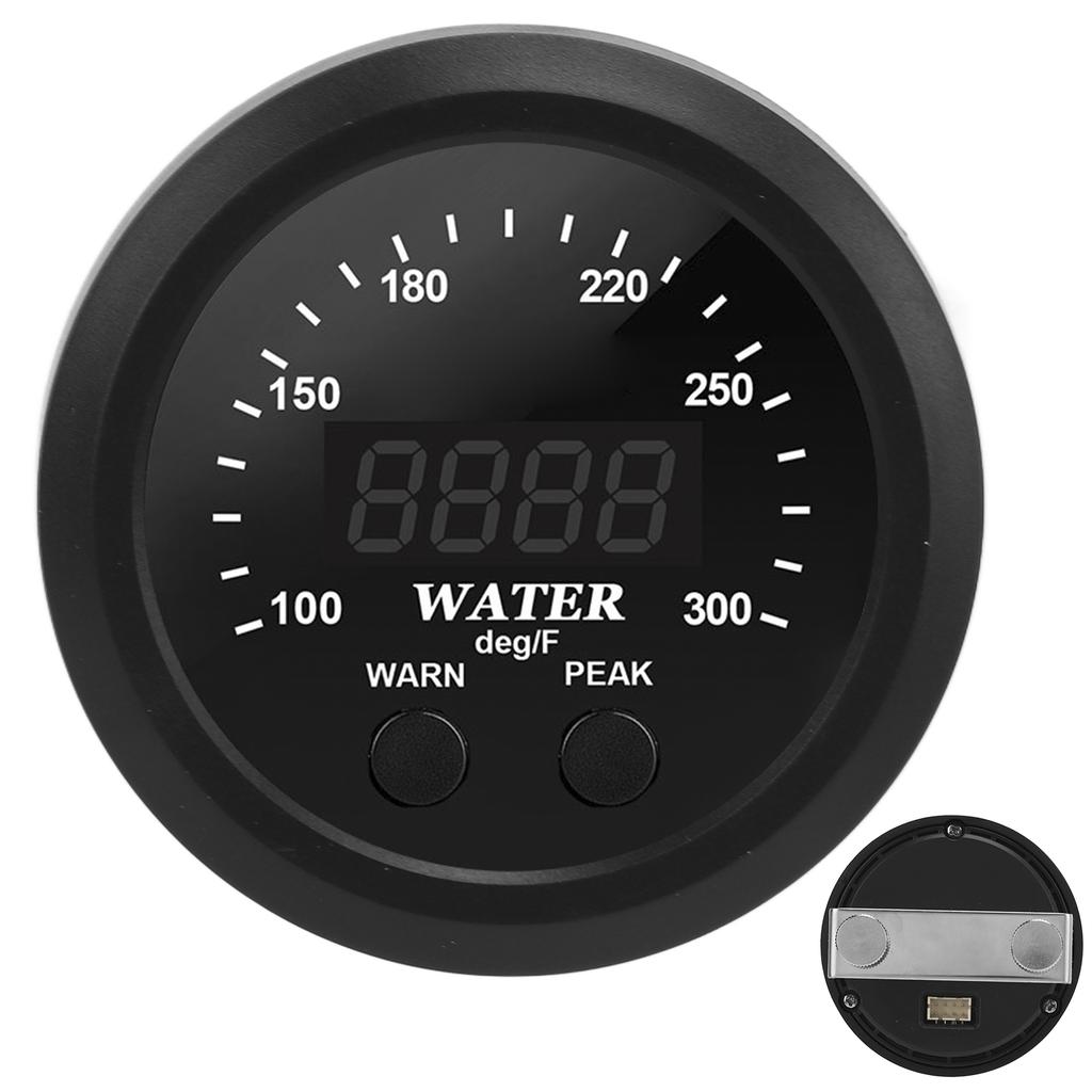 2.5in Water Coolant Temperature Gauge 100?300 Fahrenheit  Digital Display Red LED with Sensor Universal for