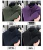 Men's Plush Lined Half-Zip Stand Collar Sweatshirt - Warm Outdoor Base Layer for Autumn & Winter