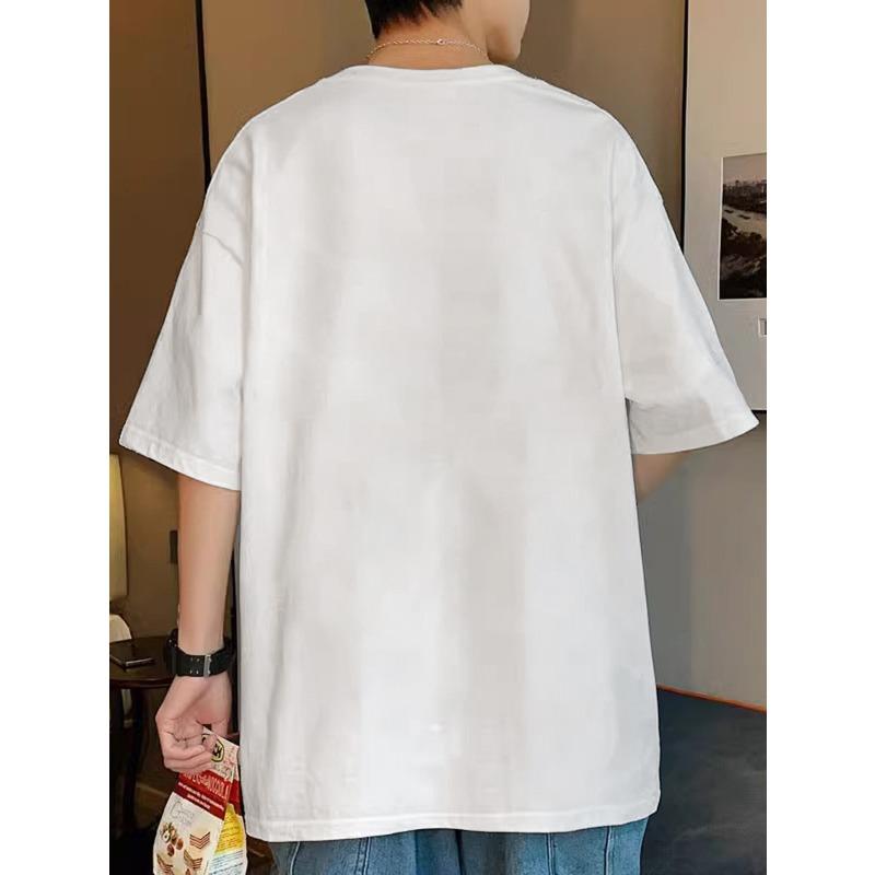European Size Trendy Short-Sleeve T-Shirt for Men, New Loose Stylish Print Casual Summer Top,Comfortable Fashionable Tee Tops