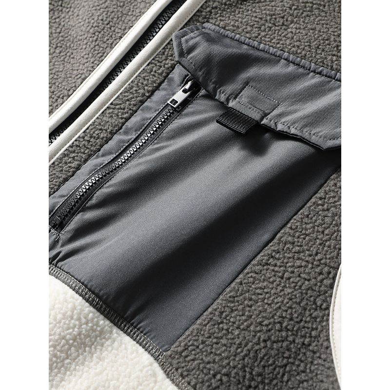 Japan Fashion Retro Double-sided Polar Fleece Vest Men's Autumn and Winter Outer Wear Warm Vest Outerwear Foreign Trade Men's Clothing Vest