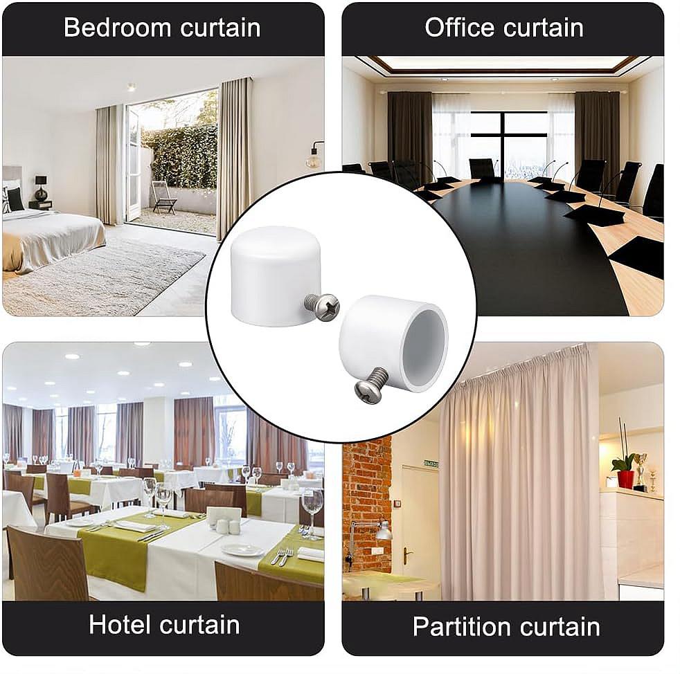 Roman Rod Round Iron Art Curtain End Cap - Decorative Head for 28/25/22/19 Mm Rods