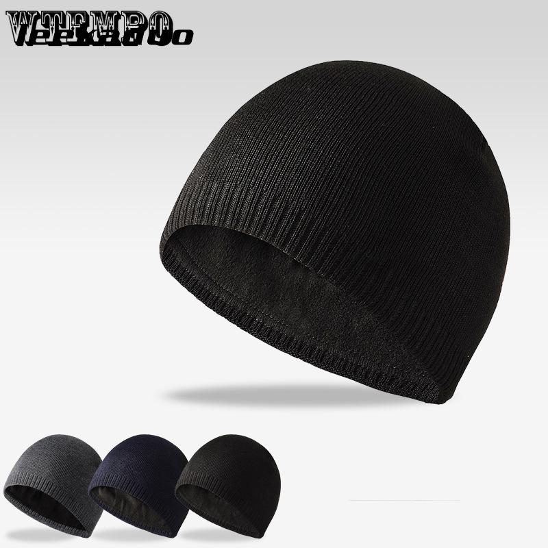 Men's Autumn/Winter Warm Pullover Hat Straight Edge Hat Outdoor Leisure Hat Knitted Wool Hat