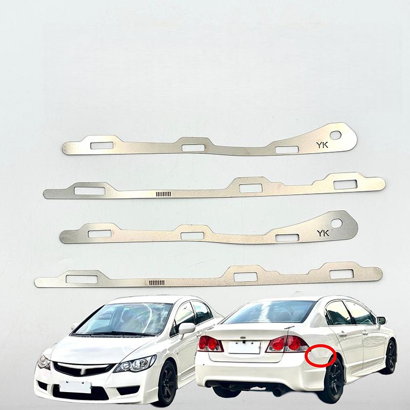 2Pcs Rear Bumper Repair Metal Plate Buckle Broken Opening Rotten Buckle Repairer Bracket For 8Th Generation Civic Fd