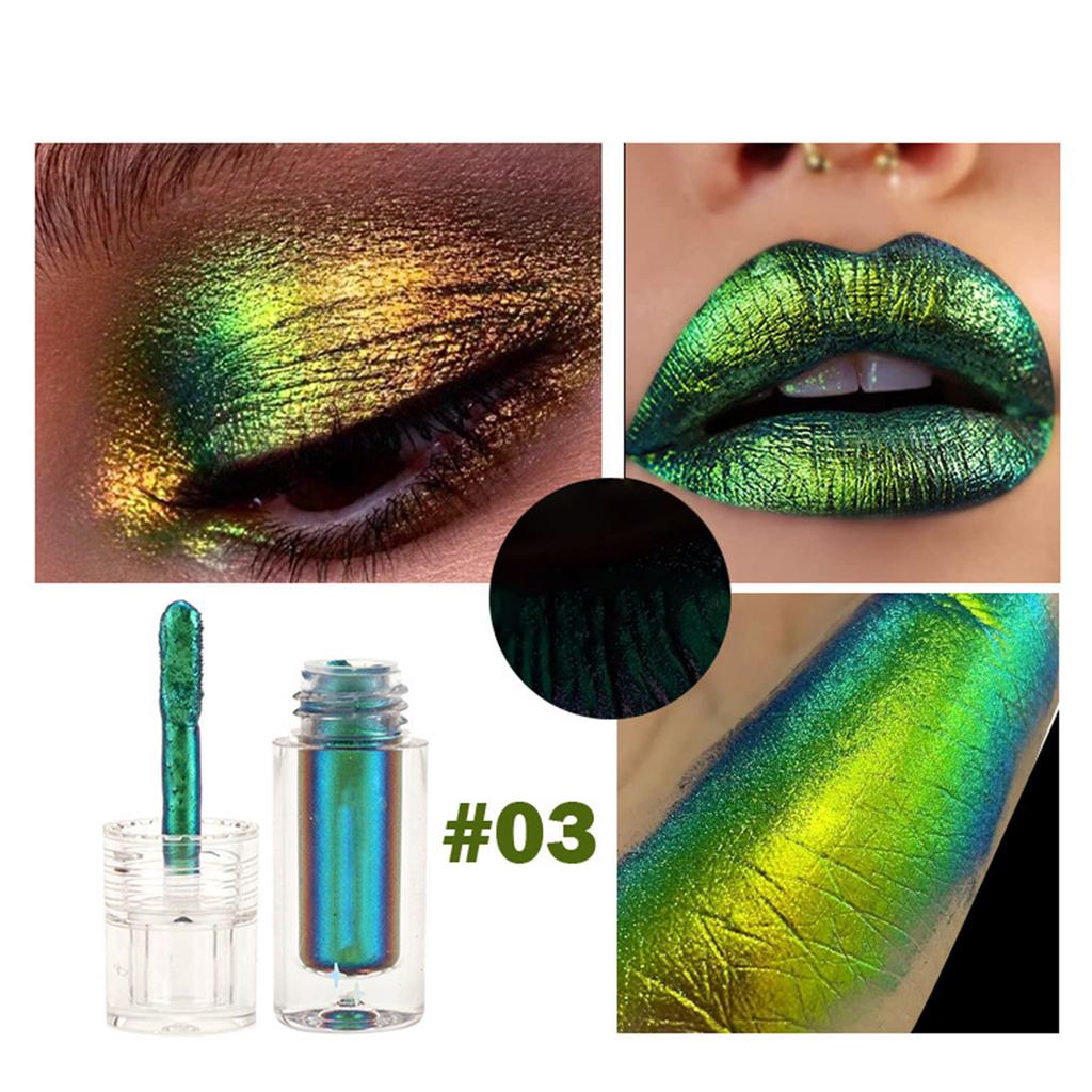 Chameleon Shimmer Liquid Eyeshadow and Lipstick - Long Lasting, Waterproof, Non-Greasy Highly Pigmented Makeup | Sparkly Finish