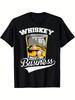 Unisex T-shirt Funny Whiskey Vodka Shot Glass Design T-Shirt - Irish Liquor Theme Party Casual Short Sleeve Men'S R