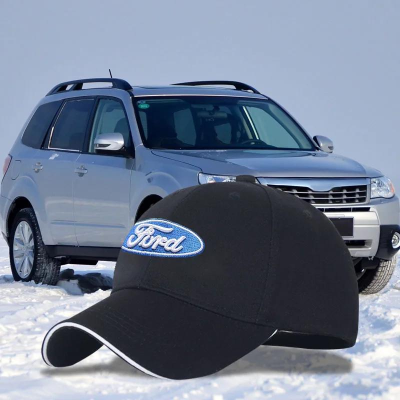 Car Baseball Cap Car Stickers Outdoor Sport Cotton Sunblock Hat For Ford Focus Mondeo MK2 MK4 MK3 Fiesta ST Line Kugo Transit