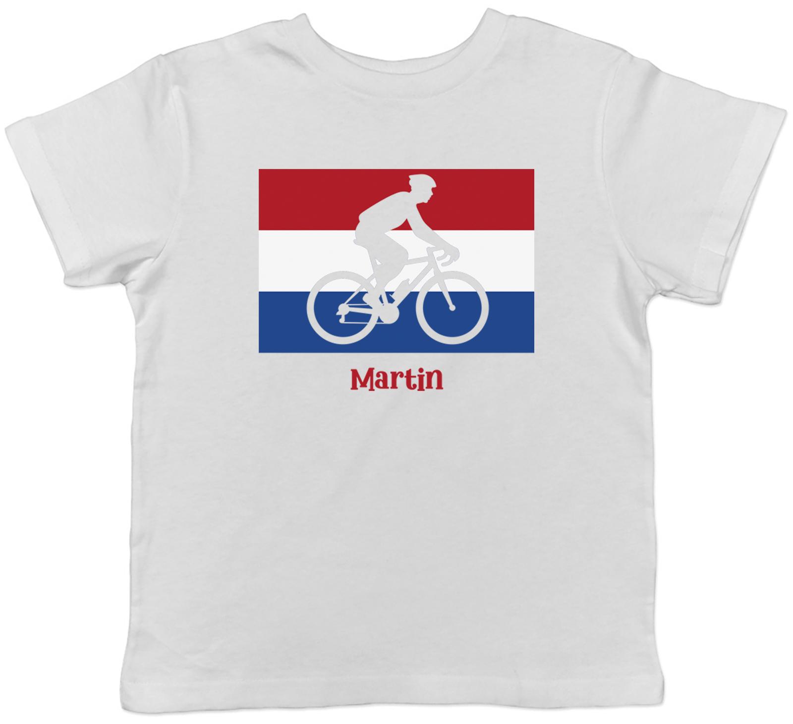 

Personalised Netherlands Cycling Kids T-Shirt Bicyle Riding Supporters Boys Girl 140