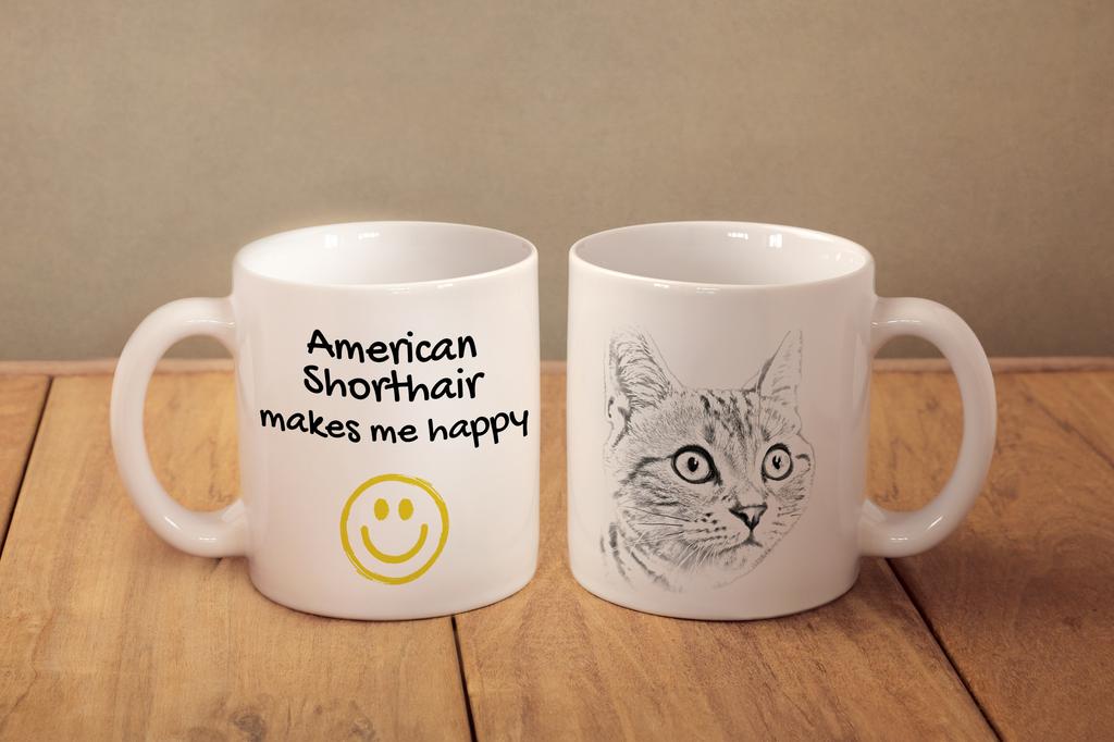 American Shorthair - cat mug, cheerful mug for a dog lover, personalized gift from the Art-Dog brand