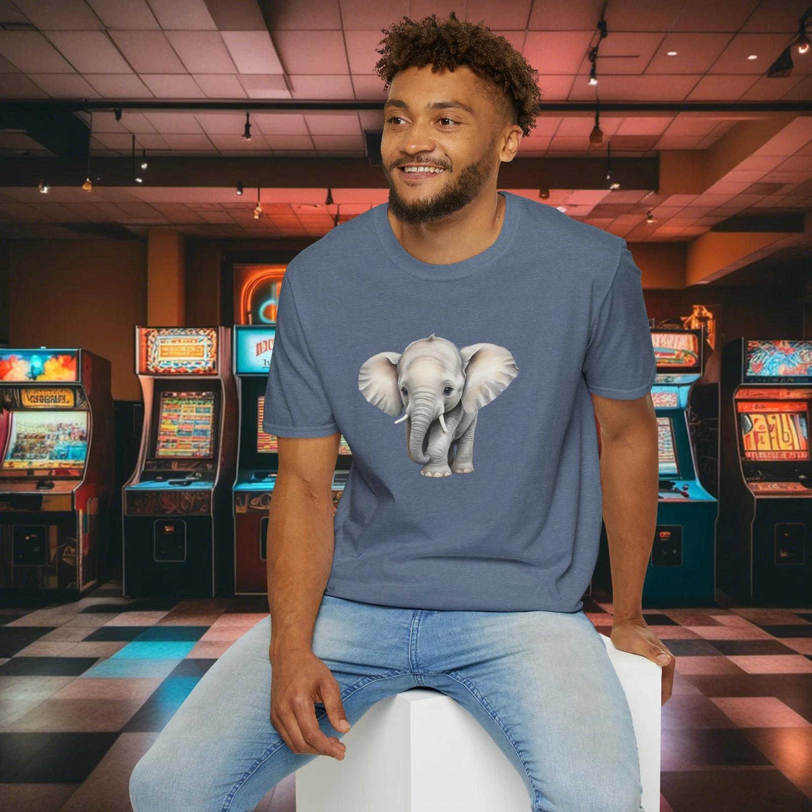 Baby Elephant Unisex Softstyle T-Shirt 4XL