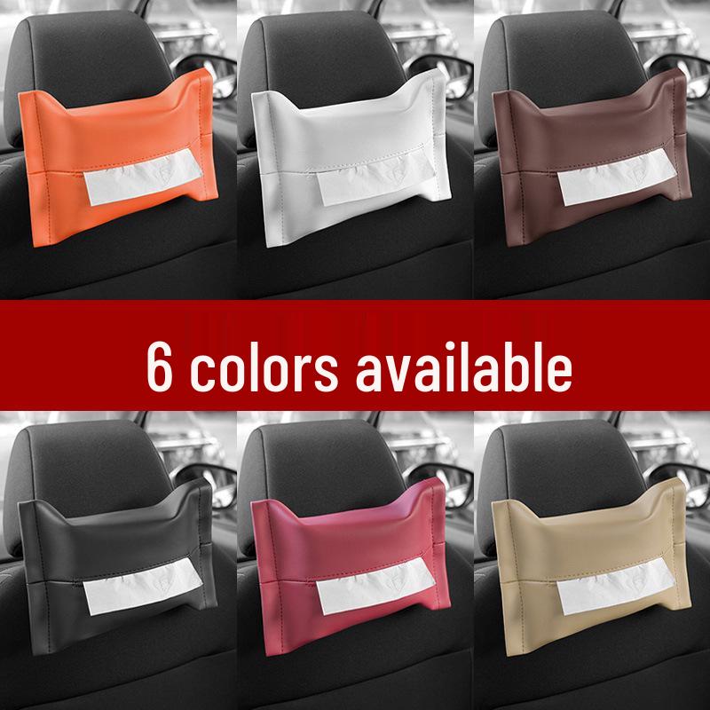 Ultra-Fiber Leather Car Tissue Box: Hanging Armrest or Fixed Interior Tissue Holder