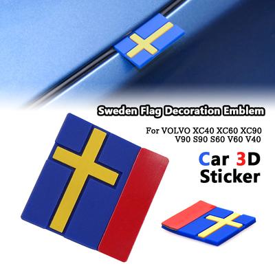 1/5/10 stücke Schweden Flagge Tag Auto Aufkleber 3D Auto Tür Stamm Kühlergrill Abzeichen Aufkleber für Volvo XC40 XC60 XC90