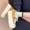 Versatile Ugly Cute Round Head Platform Popular Muffin Sneakers Women's 2025 Spring New Big Head Casual Board Shoes Trend