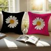 Anime Daisy Pillow Case Sofa and Living Room Decorative Cushion Covers Dust-proof and Mite-proof Invisible Zipper