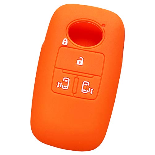

[IKT] Силиконовый чехол для смарт-ключей для автомобилей Daihatsu и Toyota, 4 кнопки, оранжевый/New Tanto (2019/7~) / Новый Танто Кастом (2019/7~) / Вместительный