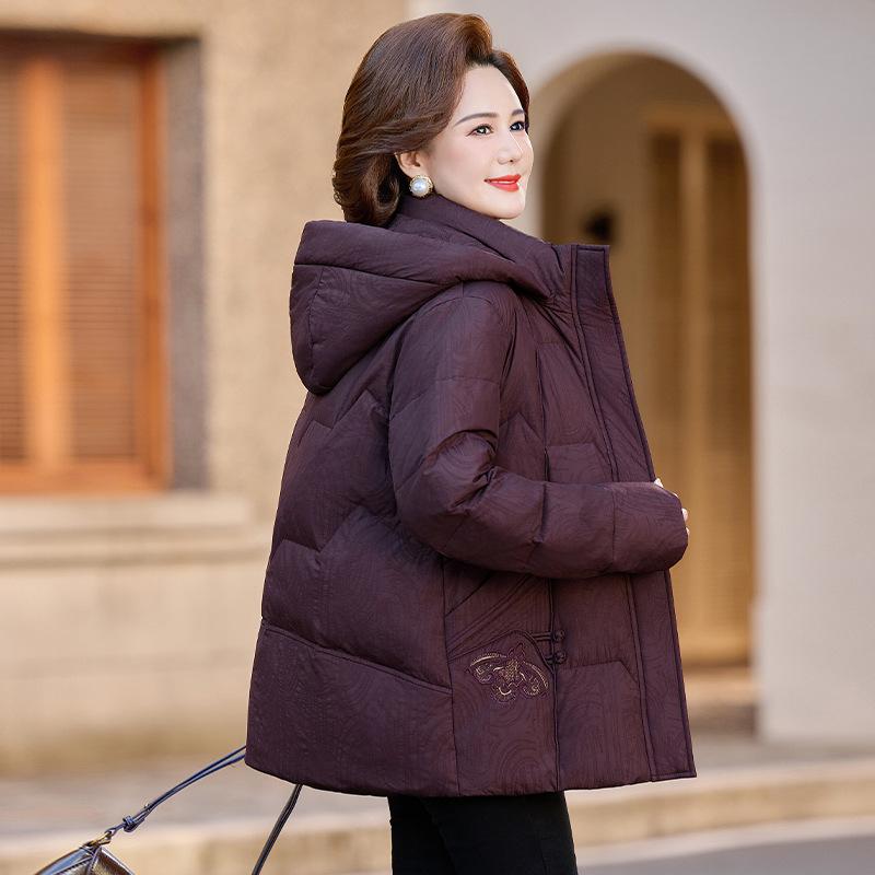 Popular brand mother down jacket new middle-aged and elderly women's winter clothing thickened warm high-end large-size coat