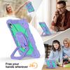 For Lenovo Tab Idea 11/Xiaoxin Pad 2025 11inch 360 Rotating Stand Case Color-blocking with Handle and Pen Holder&Shoulder Belt