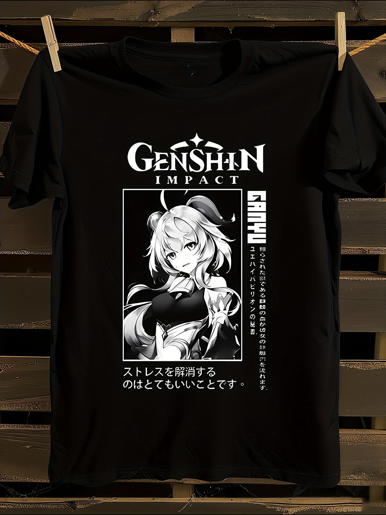 Genshin Impact Official Anime Tshirt Anime Graphic Tshirt L