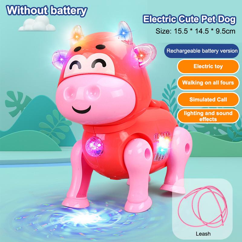 New Pink Color Electric Walking Pig Toy With Light Musical Kids Funny Electronics Toy Children Birthday Gift Toys