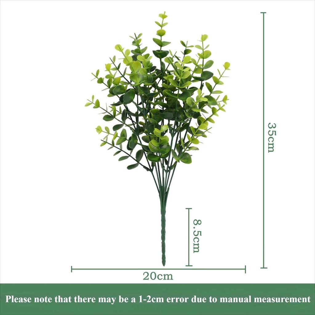 Artificial Fern Outdoor Greenery UV Resistant Plastic Plants Floral Decor for Living Room Table Home Garden Porch Decoration