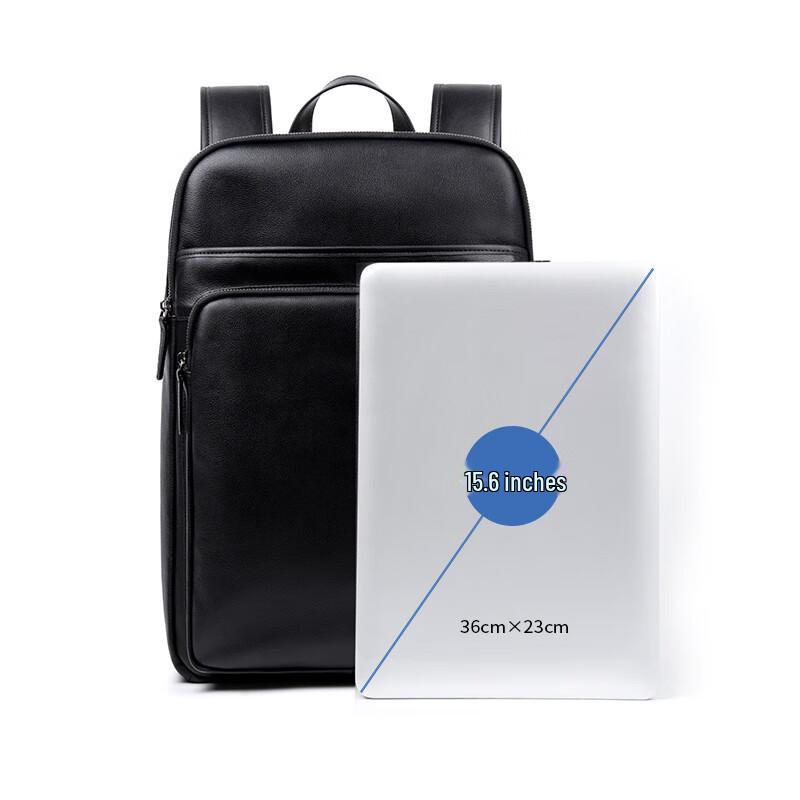 SCHWARZETIENNE Men's Genuine Leather Business Backpack