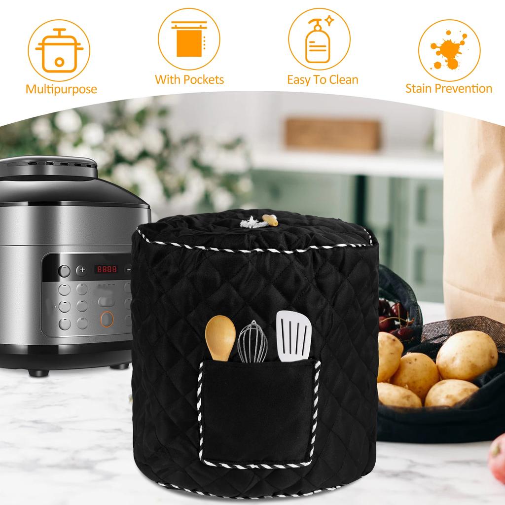 1/3 Stück Küchen-Schnellkochtopf-Staubschutz Waschbarer Heißluftfritteusen-Schutz mit Tasche 31x33 cm Faltbare Elektrische Schnellkochtopf-Abdeckungen