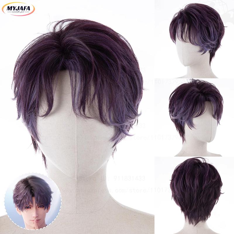 High Quality Love And Deepspace Rafayel Zayne Xavier Cosplay Wig 30cm Short Heat Resistant Synthetic Hair Anime Wigs