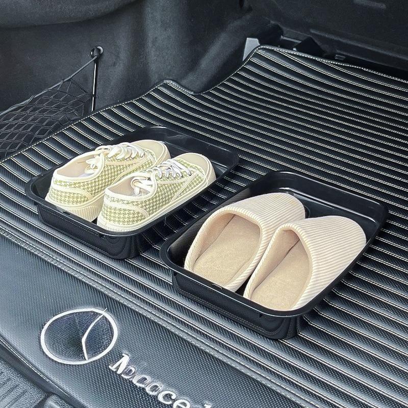 Car Shoe Storage Tray Multifunctional Vehicle Organizer Durable Under Seat Interior Accessory For Shoes Small Items