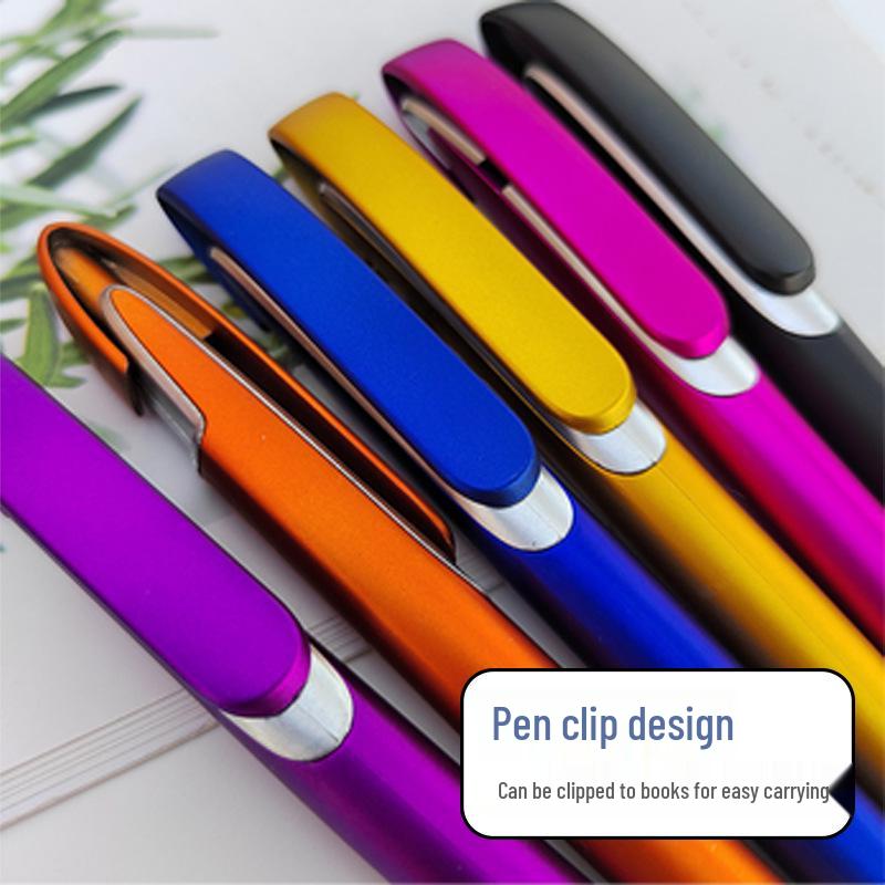 Individueller Werbekugelschreiber mit großem Clip und Farbspraylackierung - Logo-Druck möglich