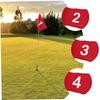 Sewroro Golf Green Flags, Practice Golf Flags with Numbered Targets, Set of 4, Red Nylon, for Grand Golf, Putting Practice, Outdoor Golf Training,