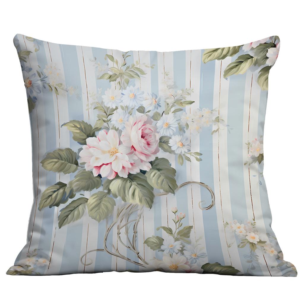 Ny Akvarell Pastoral Blommig Kuddfodral Hem Vardagsrum Soffa Kudde Kuddfodral Premium Hållbar Kvalitet